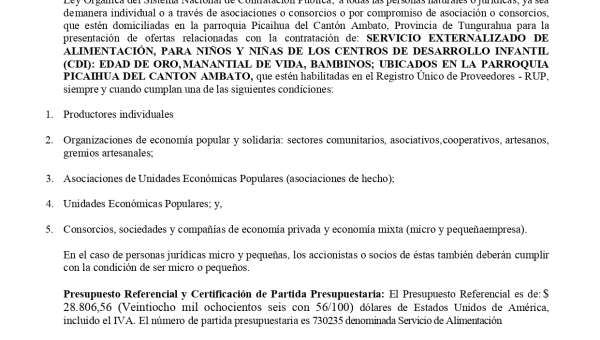 CONVOCATORIA